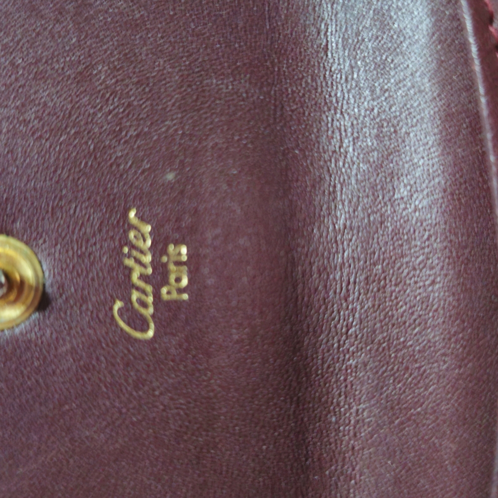 Cartier Burgundy Leather Women's Bag